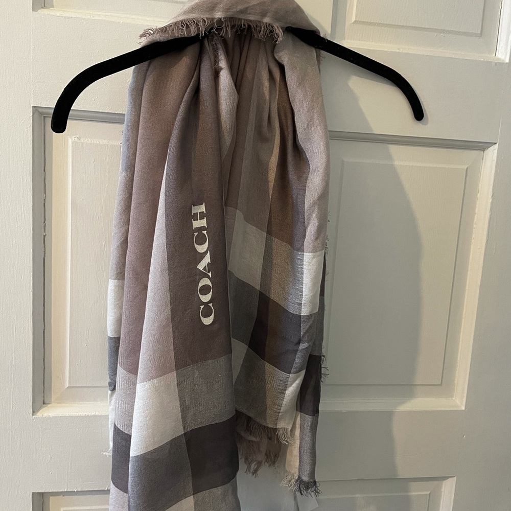 NWT Coach windowpane challis scarf 🧣 /wrap